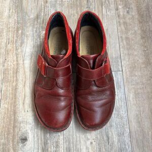 Naot Mary Janes Women's 7.5 Leather Burgundy and Red Vintage Footwear